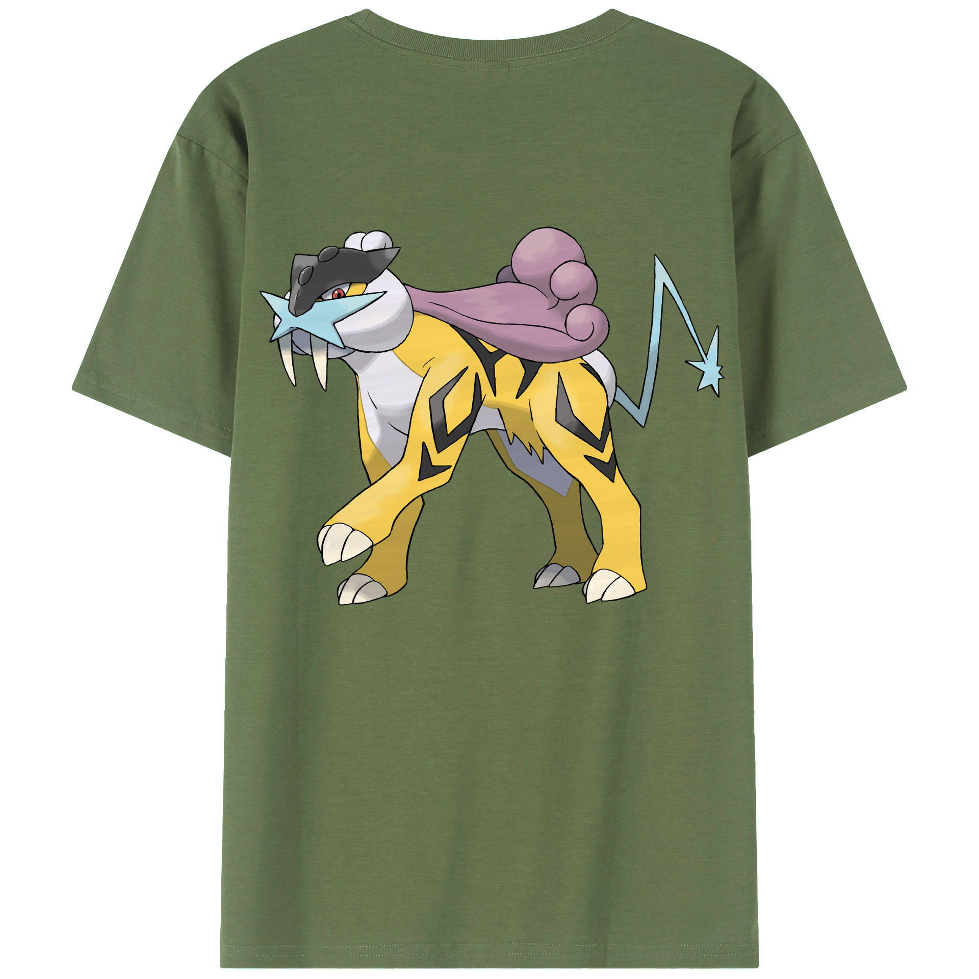 （画像用） ポケットモンスター Pokémon 綿100％ メンズ半袖Tシャツ（バックプリント） 通気性